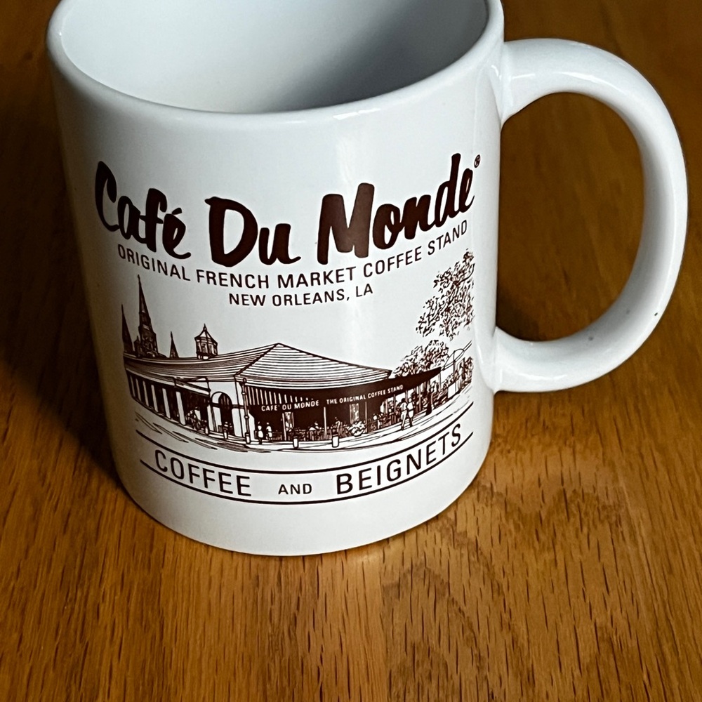 White Ceramic Mug with Black Design